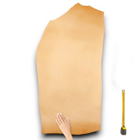 Cuir épais tannage végétal Vachette ép. 3,2 mm peau coloris Naturel