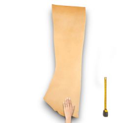 Cuir épais tannage végétal Vachette ép. 3,2 mm peau coloris Naturel