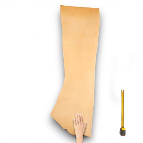 Cuir épais tannage végétal Vachette ép. 3,2 mm peau coloris Naturel