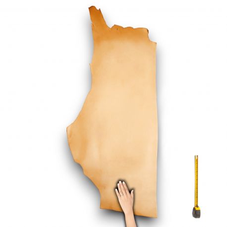 Cuir épais tannage végétal Vachette ép. 3 mm peau coloris Naturel