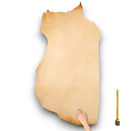 Cuir épais tannage végétal Vachette ép. 3 mm peau coloris Naturel