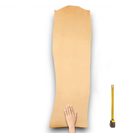 Cuir épais tannage végétal Vachette ép. 3,4 mm peau coloris Naturel