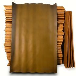 Pièce de cuir véritable peau de Vachette Vert bronze