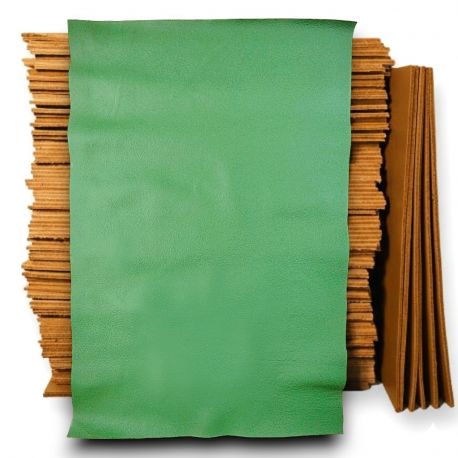 Pièce de cuir véritable peau de Vachette Vert bronze