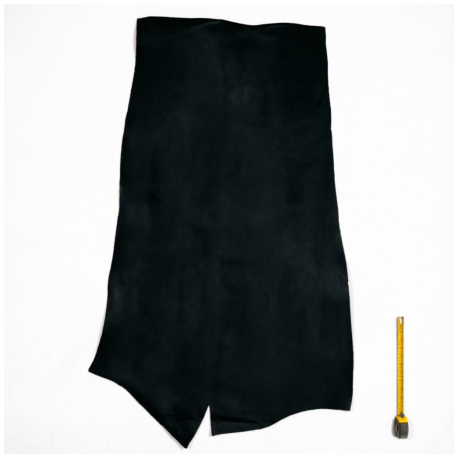 Croupon Tannage végétal cuir de Vachette teinté Noir