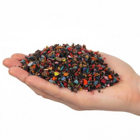 1 kg granulés de cuir idéal rembourrage coussin sac de frappe Upcycling multicolores