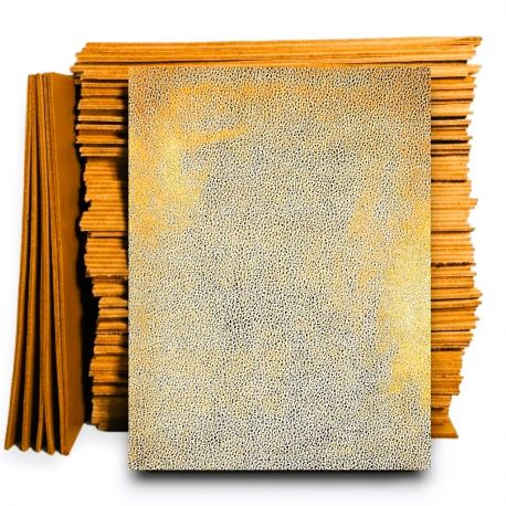 Pièce de cuir véritable peau Jaune doré