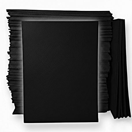 Pièce de cuir véritable peau de Vachette Noire