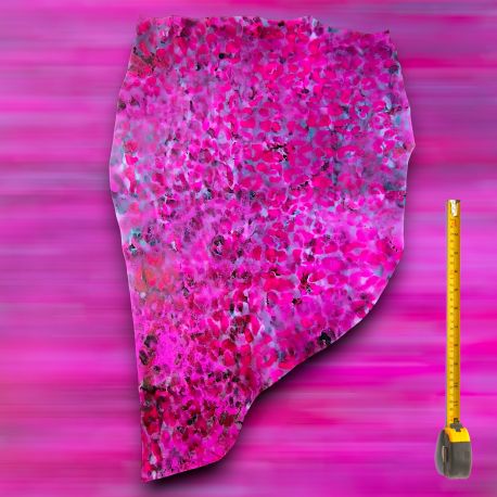 Peau de cuir Vachette Rose finition patinée