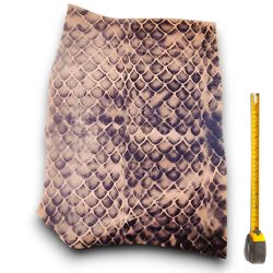 Cuir tannage végétal Vachette ép. 2mm Marron patiné main