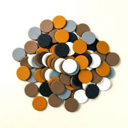10 Ronds en cuir coloris classiques