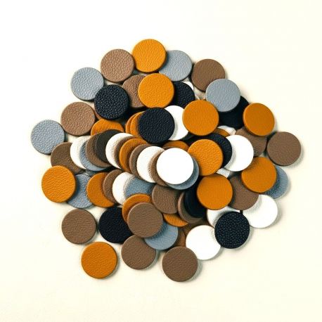 10 Ronds en cuir coloris classiques