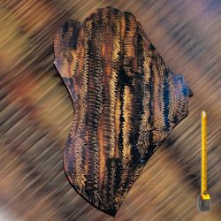 Cuir véritable Marron collection Marbling peau tannage végétal épaisseur 2 mm