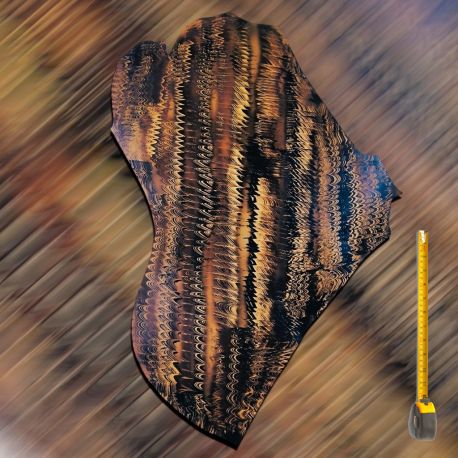 Cuir véritable Marron collection Marbling peau tannage végétal épaisseur 2 mm