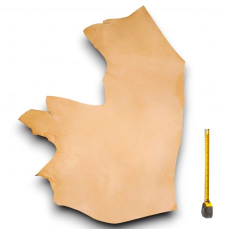 Cuir épais Vachette tannage végétal peau coloris Naturel