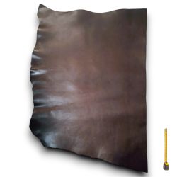 Collet entier Vachette ép. 2,8 mm tannage végétal Marron foncé finition grainée
