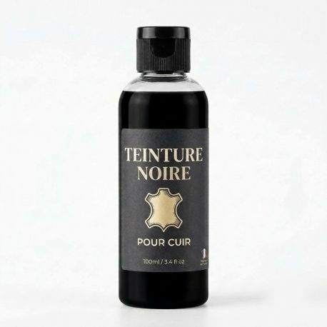 Teinture pour cuir coloris NOIR - 100 ml - Leather dye