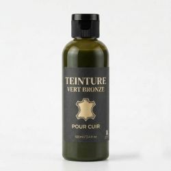 Teinture pour cuir coloris VERT BRONZE - 100 ml - Leather dye