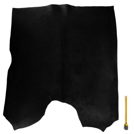 Croupon entier ép. 5 mm Harness cuir tannage végétal Vachette Noir