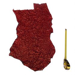 Peau entière d'Agneau Plissé Rouge