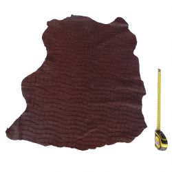 Peau entière d'Agneau Plissé Marron