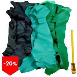 PROMO lot 5 kg chutes de cuir Verts