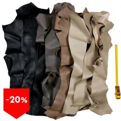 Lot 3 kg chutes de cuir multicolore classique