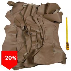 Lot 5 kg chutes de cuir Marron étoupe