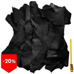 Lot 5 kg chutes de cuir Noir