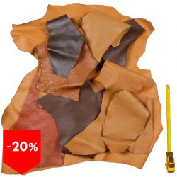 PROMO lot 3 kg chutes de cuir Marron