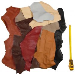 Gros Lot De Cuir - Chutes, Pièces - Pour Travaux Manuels, Couture, Récup' - Occasion