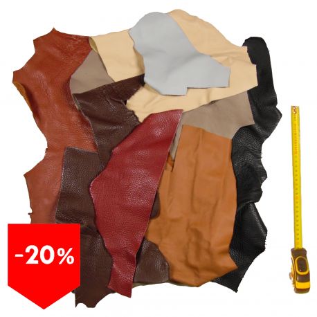 PROMO lot 15 kg chutes de cuir coloris classique
