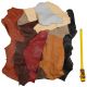 Lot 1 kg chutes de cuir Vachette coloris classique