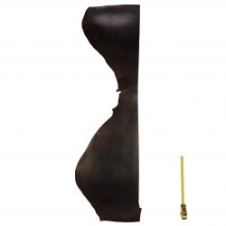 Collet Vachette ép. 3 mm tannage végétal marron foncé